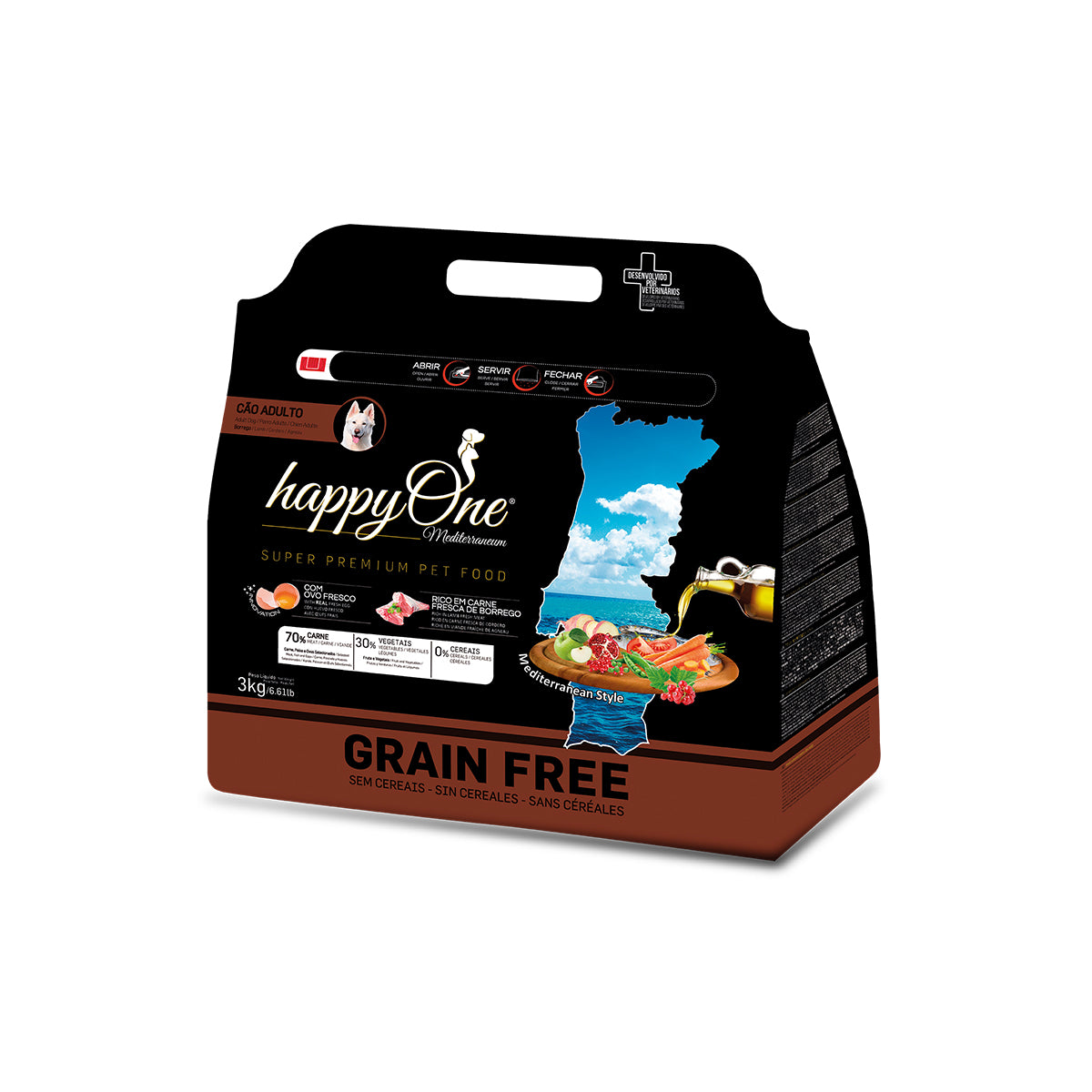 happyOne Mediterraneum | Cão Adulto - Borrego