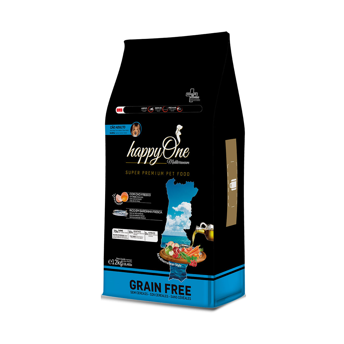 happyOne Mediterraneum | Cão Adulto - Sardinha Fresca