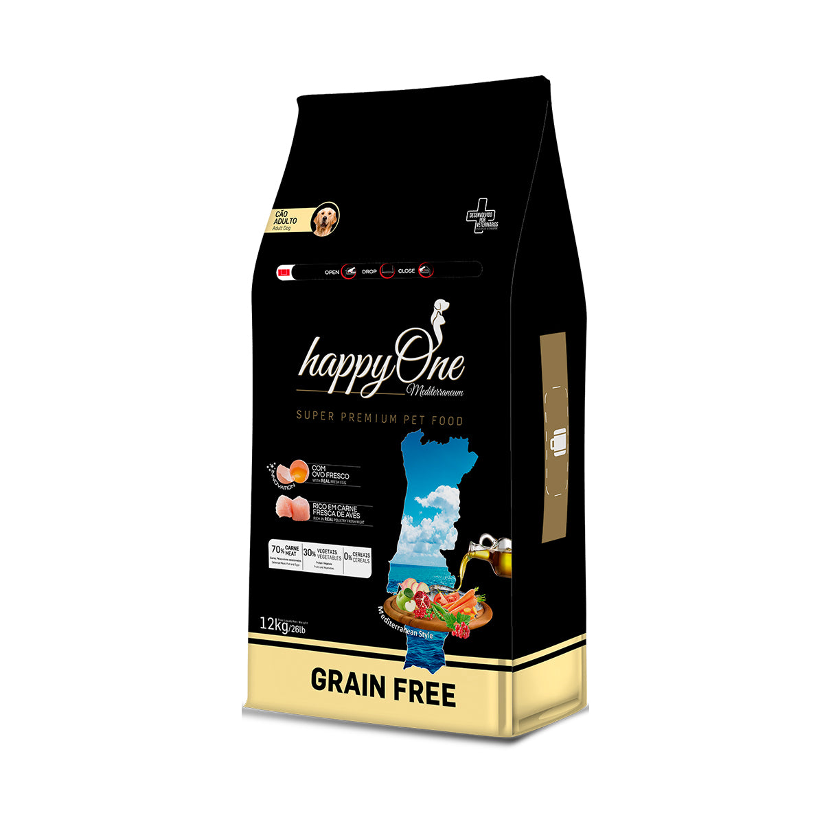 happyOne Mediterraneum | Cão Adulto - Aves